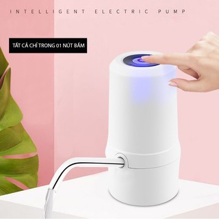 Máy bơm nước tự động cho bình nước khoáng - máy bơm nước mini - trắng có đèn