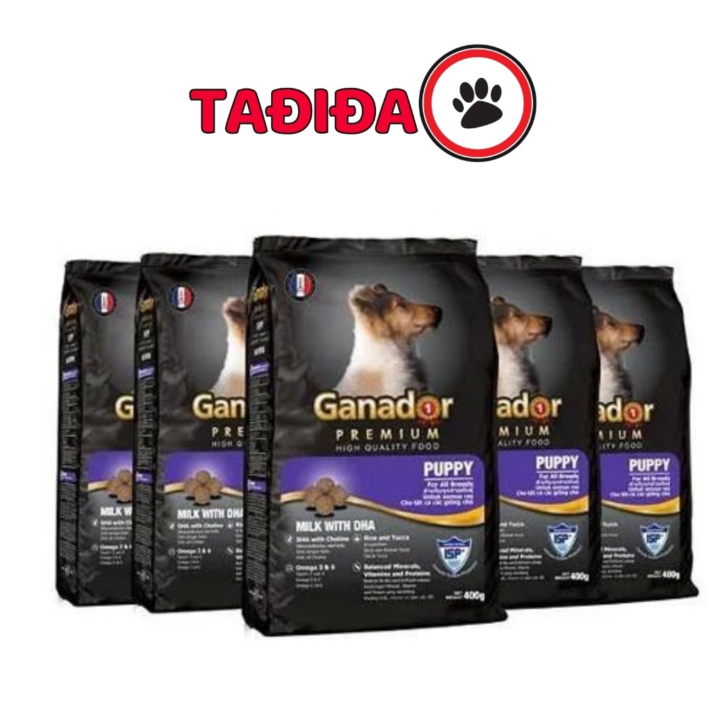 Thức ăn cho Chó Con Ganador Puppy Dạng hạt khô Vị Trứng, Sữa và DHA cao cấp - Túi 400g – Tadida Pet