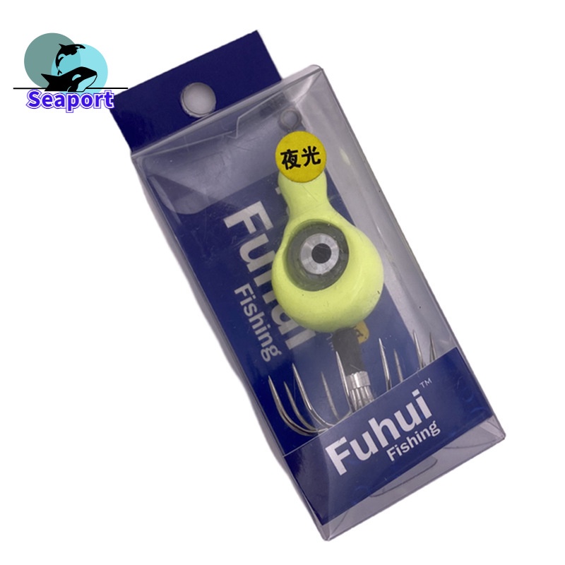 Mồi Câu Cá Giả Hình Mực Dạ Quang 60g