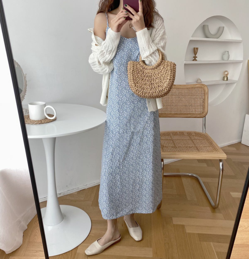 Đầm Maxi Nữ Không Tay In Hoa Thời Trang | BigBuy360 - bigbuy360.vn