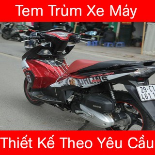Tem Trùm Air Blade Trắng Đen Ohlins