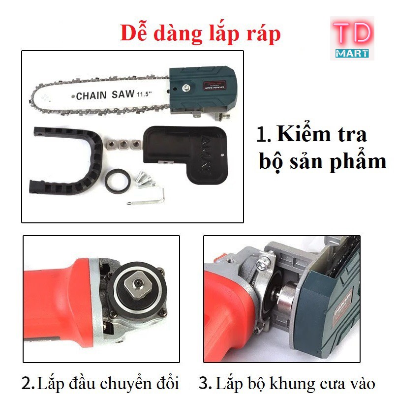 Bộ lam xích gắn máy mài thế hệ mới  Dễ dàng tháo lắp dùng cho tất cả các loại máy mài