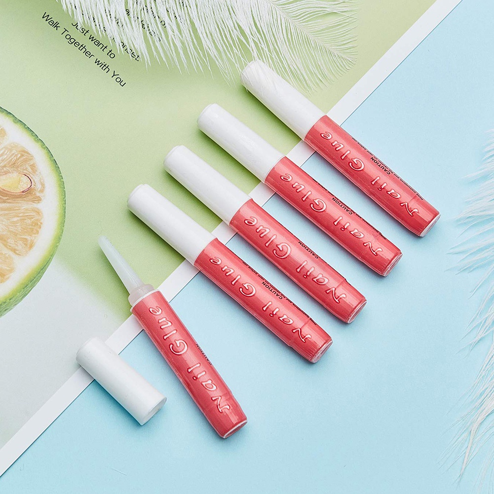 [Hàng mới về] 10 keo dán móng tay giả màu trong suốt không để lại dấu vết 2g