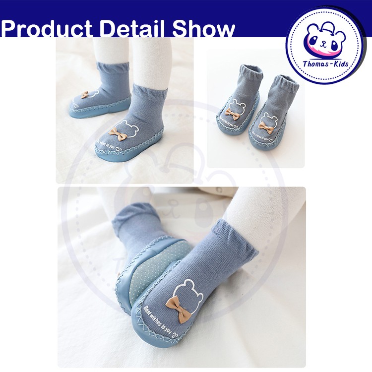 1 Đôi Vớ Cotton Mềm Mại Thoáng Khí Chống Trượt Cho Bé 0.5-2 Tuổi