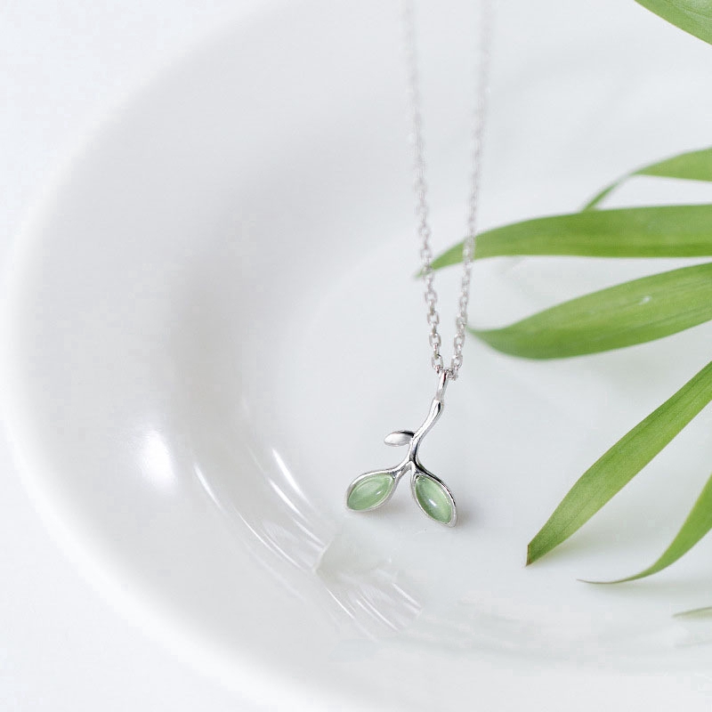 Vòng cổ choker MANYUE bạc kiểu chiếc lá đính pha lê thời trang dành cho nữ