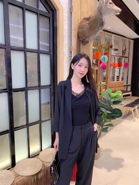 Set 3 món áo vest mỏng áo 2 dây cổ ren và quần ống suông siêi hót  phong cách ulzzang (video ảnh thật) | BigBuy360 - bigbuy360.vn
