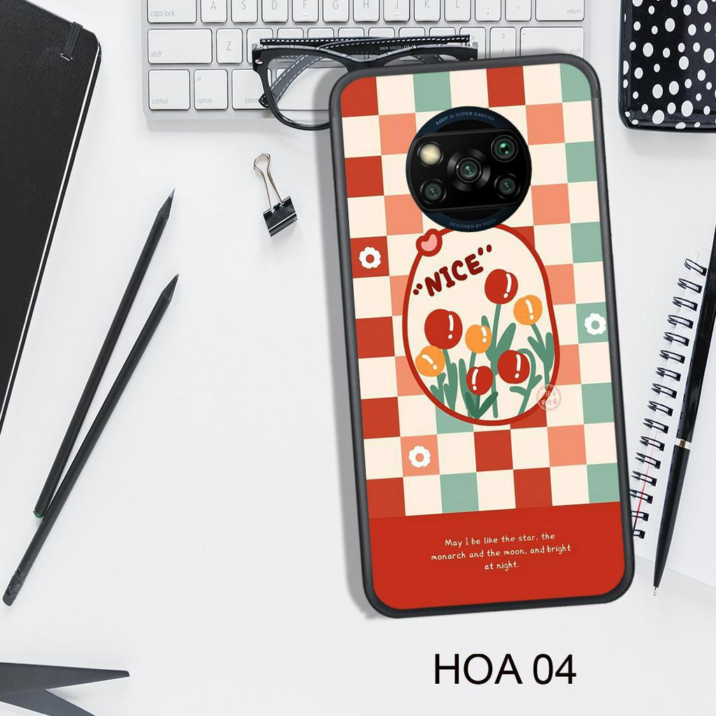 Ốp Lưng  XIAOMI POCO X3 - POCO X3 PRO - POCO M3 - POCO X4 PRO - REDMI 9T , In Hình HOA, Màu Sắc Bắt Mắt.