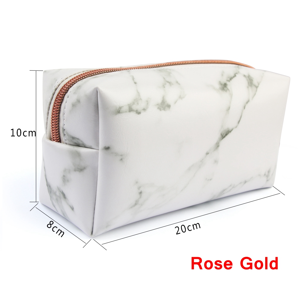 (Hàng Mới Về) Túi Đựng Bút / Đồ Trang Điểm Họa Tiết Đá Hoa Cương Độc Đáo