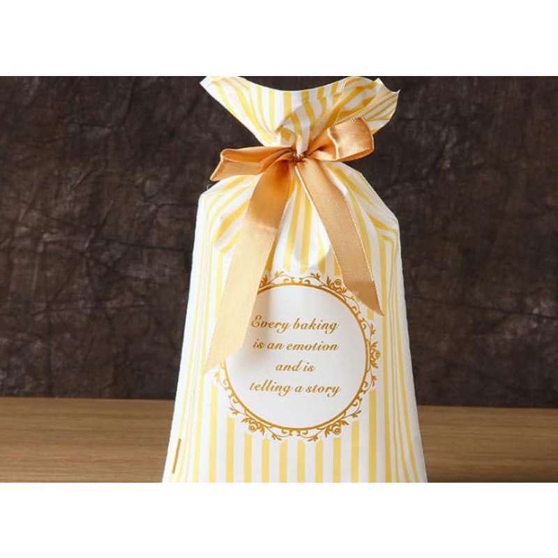 Túi nơ rút đựng bánh quy, đựng kẹo Handmade