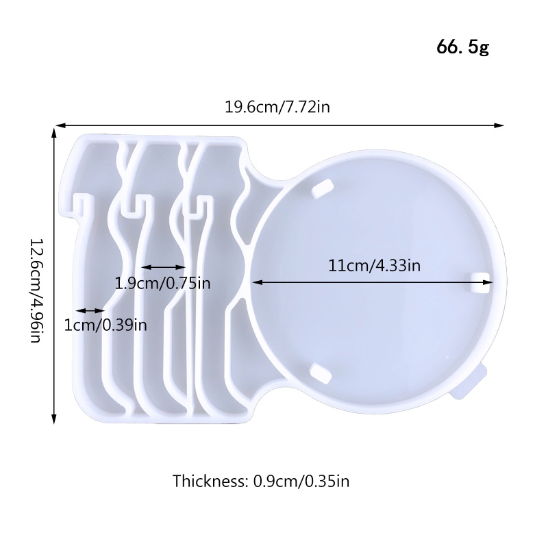 Khuôn Silicone Làm Đế Lót Ly Bằng Resin Epoxy Độc Đáo DIY