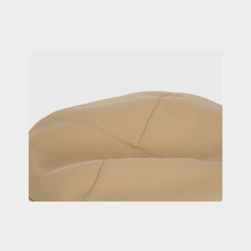 Classic Korean style belt buckle beret hat