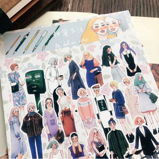 281 miếng sticker cô gái phong cách hiện đại
