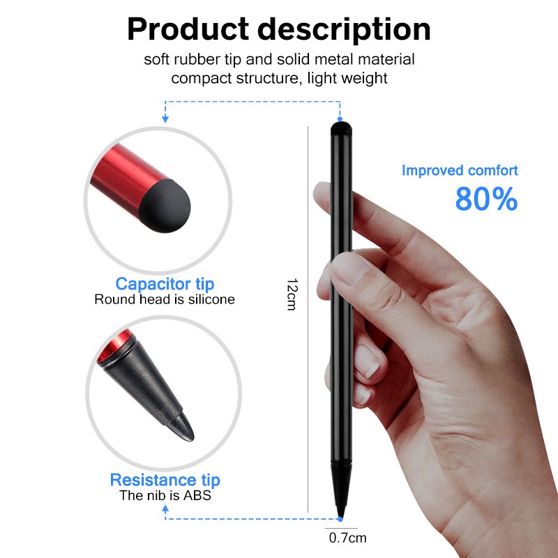 Bút Cảm Ứng Điện Dung Điện Trở FONKEN Dành Cho Điện Thoại Di Động iPhone Samsung Xiaomi/Máy Tính Bảng/Sách Điện Tử