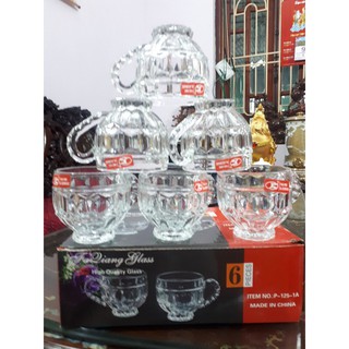 bộ 6 cốc thủy tinh có quai (hàng hot)