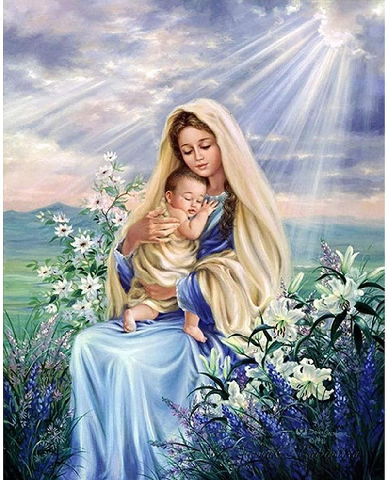 Bộ dụng cụ làm tranh đính đá DIY họa tiết độc đáo kích thước 30x40cm dùng trang trí nhà cửa