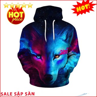 Áo hoodie nam nữ - áo hoodie hình sói 3D cho cả nam và nữ AS3D