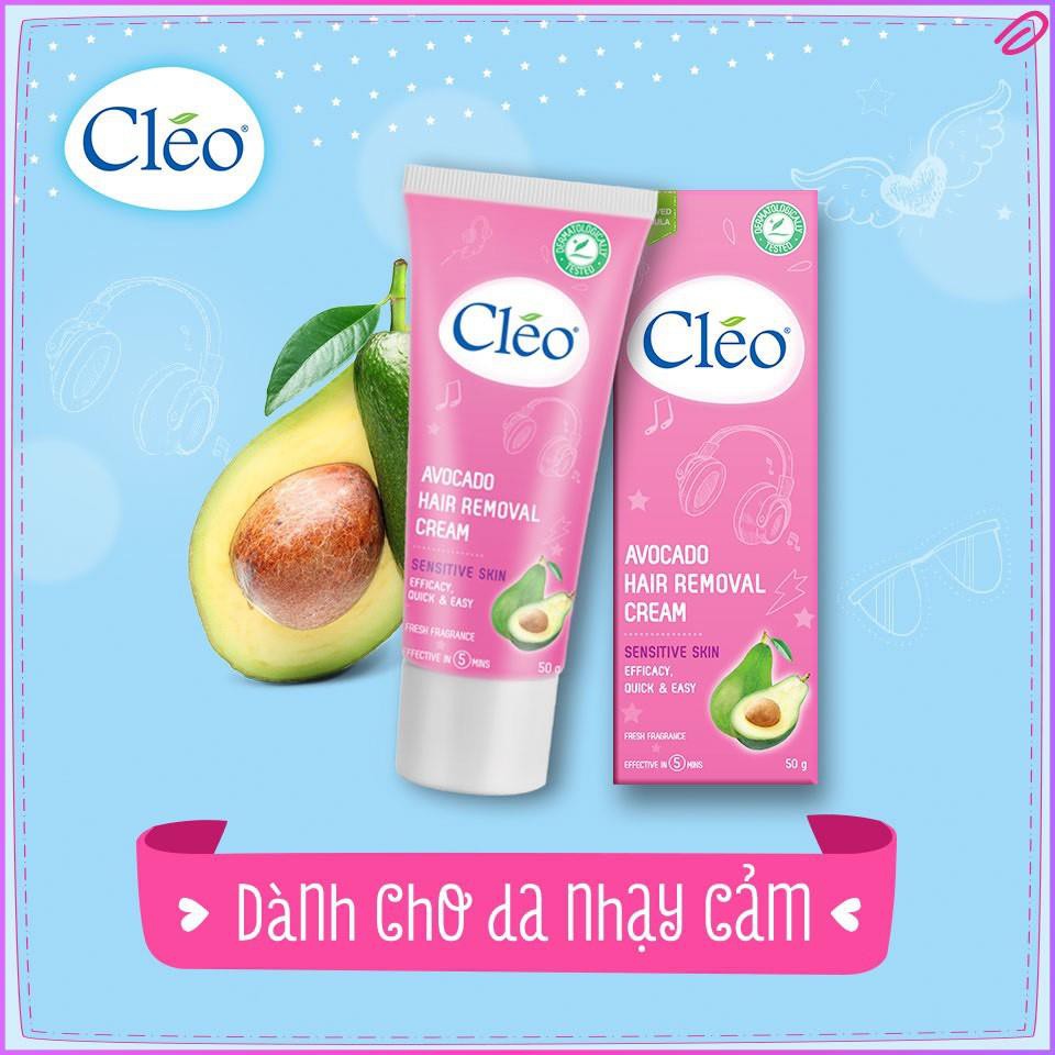 Kem tẩy lông Cleo Avocado 50g dành cho da thường và da nhạy cảm