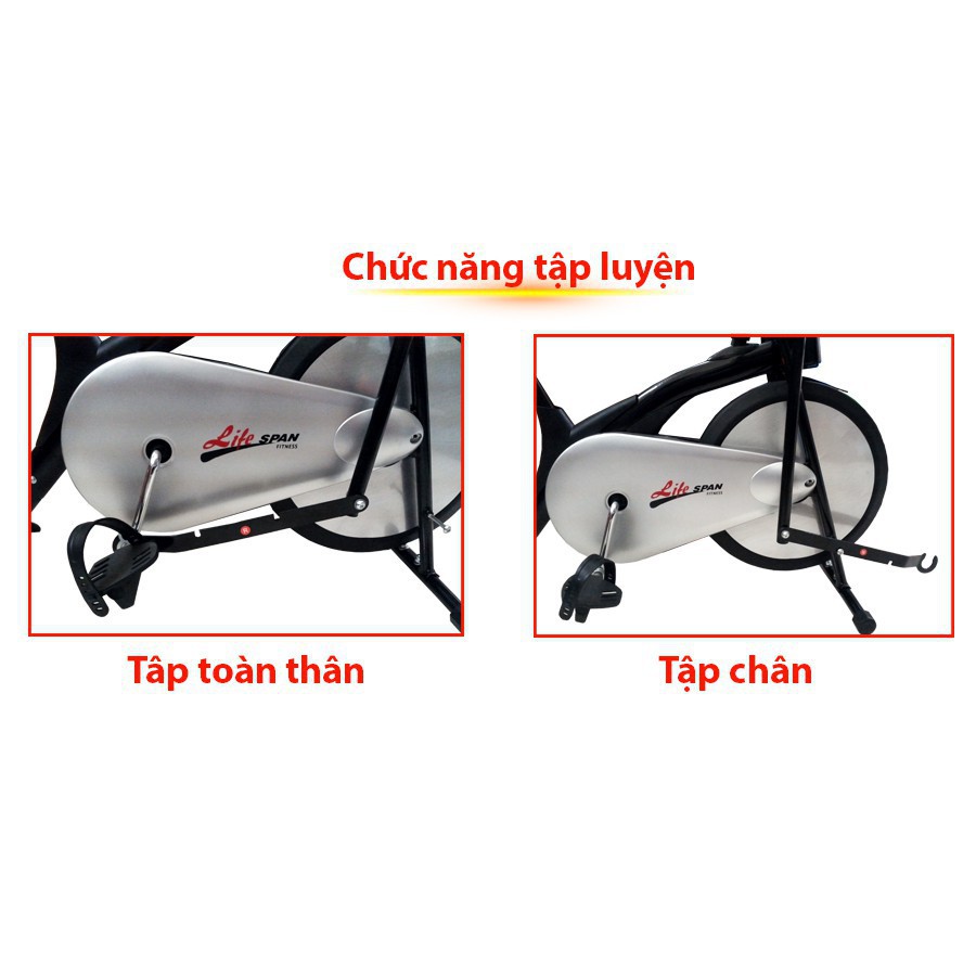 [Free Ship]- Xe đạp tập liên hoàn Life Span, xe đạp tập thể dục tại nhà giá rẻ