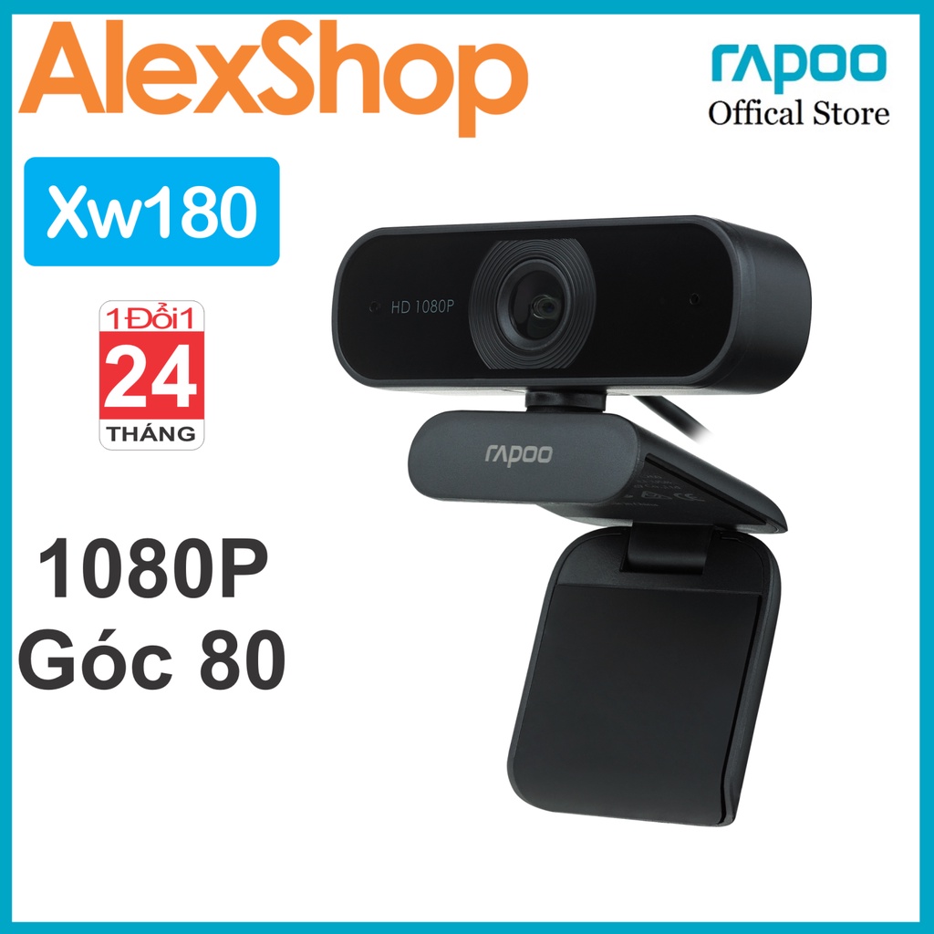 Rapoo XW180 Webcom FullHD Góc Rộng 80 Độ - Bảo Hành 1 Đổi 1 24 Tháng
