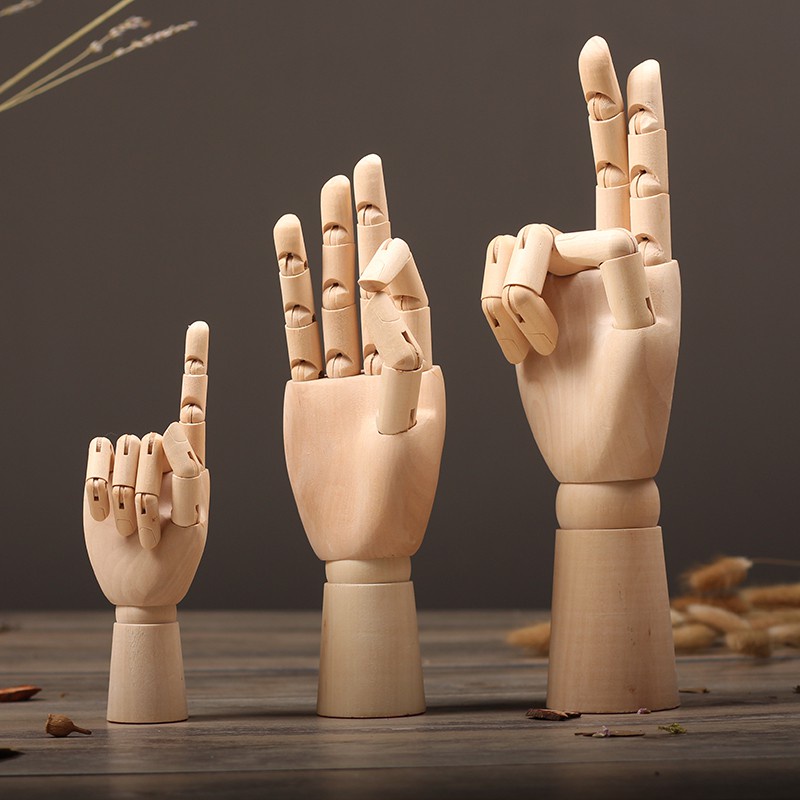 Bàn tay gỗ mô hình mỹ thuật, thiết kế, hội họa - Artists Wooden Hand - B1