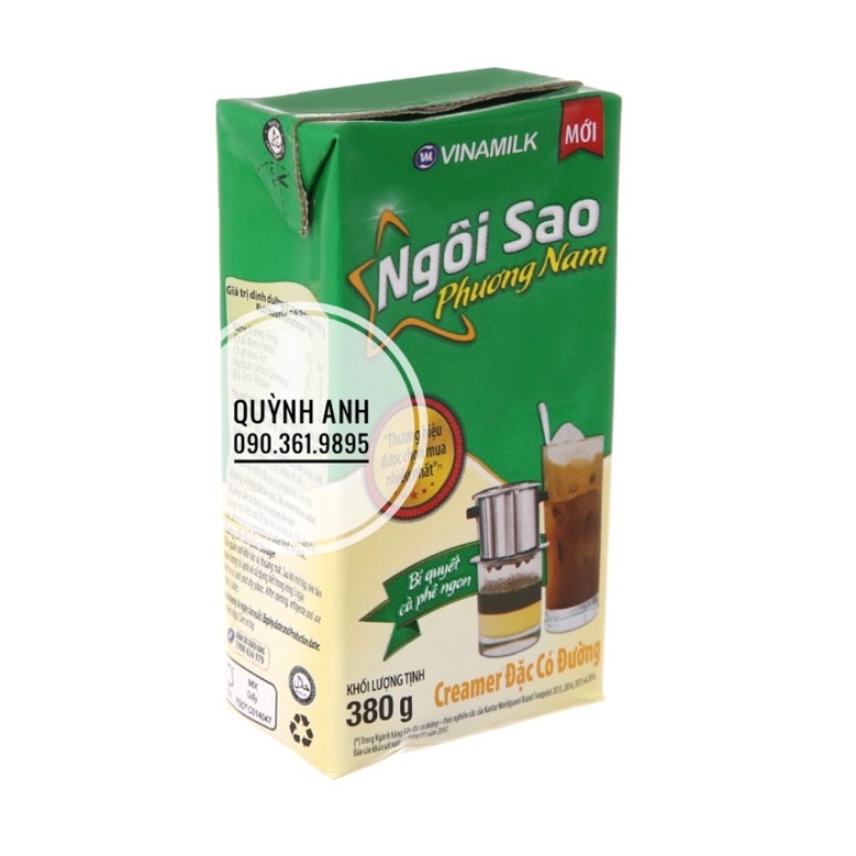 Sữa đặc Ngôi Sao Phương Nam hộp giấy 380gr/ 1,248kg