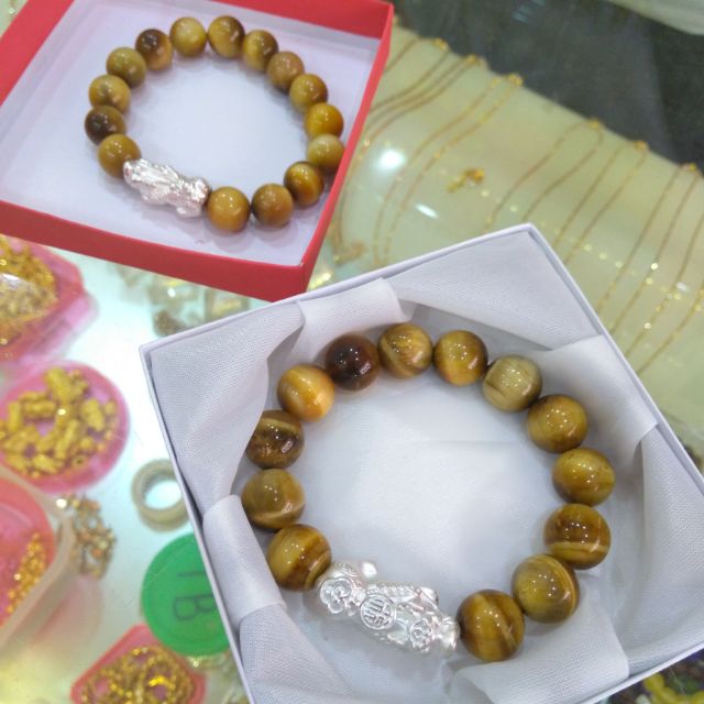 Vòng tay đá Vòng vân màu vàng, vàng nâu nước đá đẹp