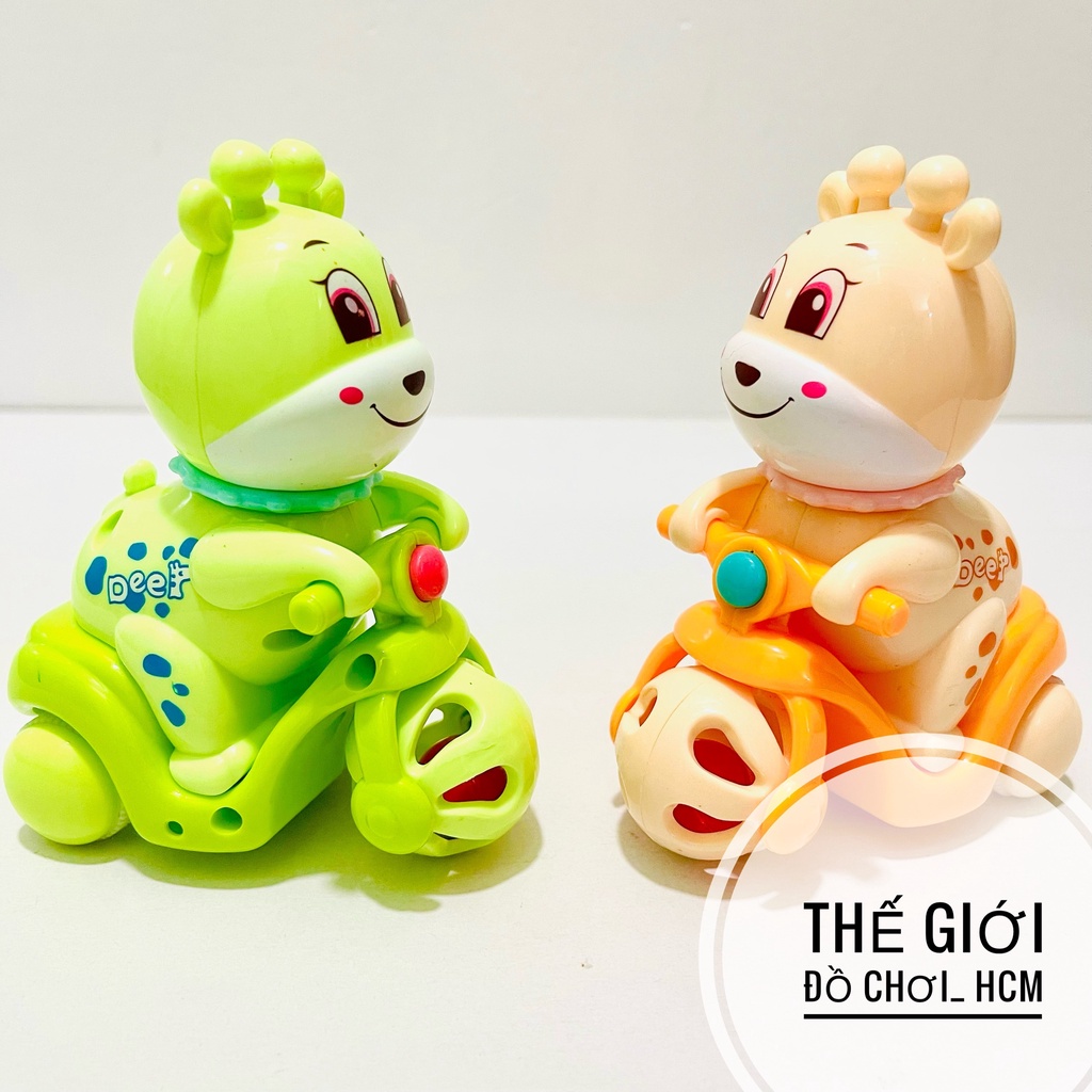 [ĐẸP - CLIP THẬT] Đồ chơi trẻ em mô hình GẤU chạy xe mô tô chạy đà mô phỏng các loại xe mô tô dễ thương