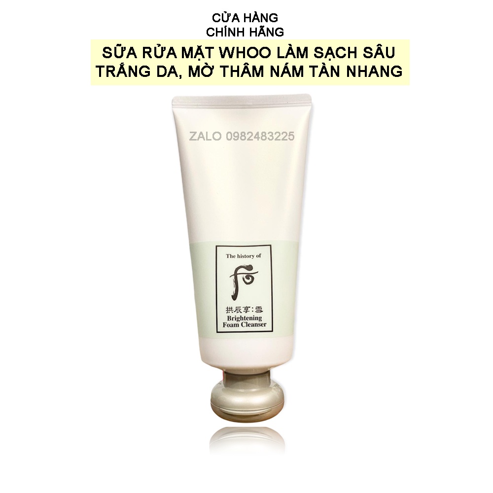 Sữa rửa mặt làm trắng da mờ nám - Whoo Brightening cleansing Foam full 180ml