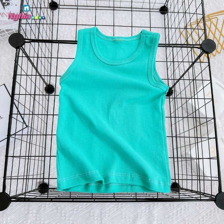 Áo Ba Lỗ H449 Cho Bé Chất Cotton Kiểu Dáng Basic 12-20KG