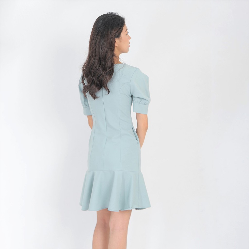 Đầm nữ công sở thiết kế thời trang Eden dạng váy đuôi cá vải cotton dày dặn thoáng mát không nhăn - D406