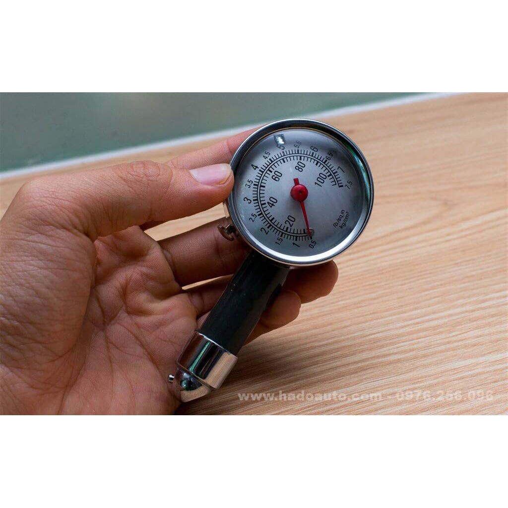 Đồng hồ đo áp suất lốp xe bánh xe hơi xe ô tô xe máy số đo chính xác full box