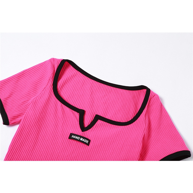 Đầm Tay Ngắn Dáng Ôm In Chữ Thời Trang Cho Nữ