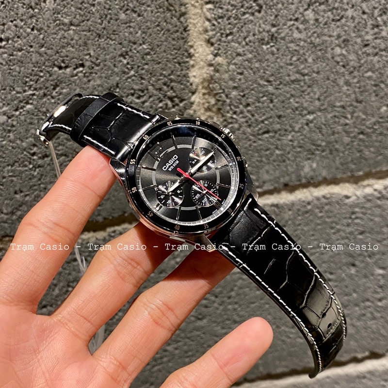 Đồng hồ nam Vintage Casio MTP-1374L-1A - Kích thước vỏ: 47 × 43,5 × 10,4mm