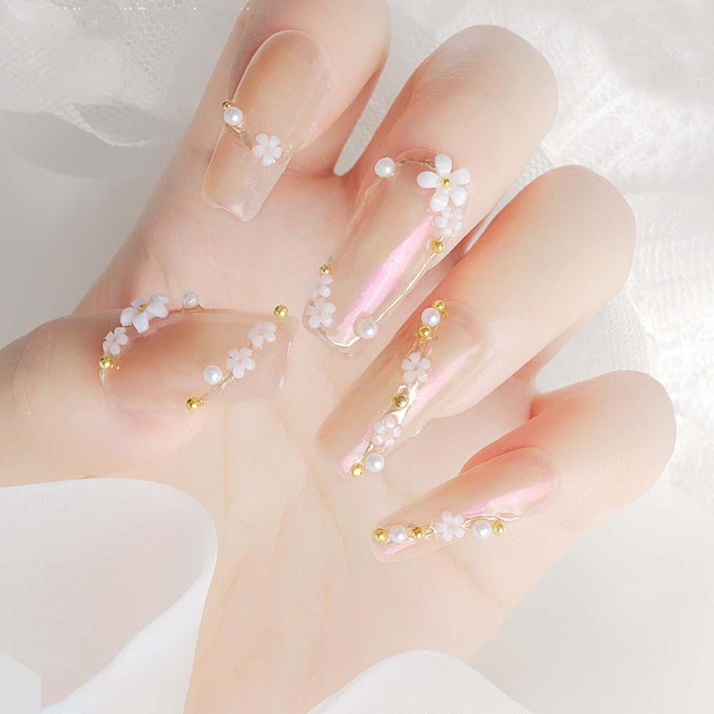 Phụ Kiện Trang Trí Móng Tay Nghệ Thuật Hình Hoa Năm Cánh Bằng Nhựa Resin