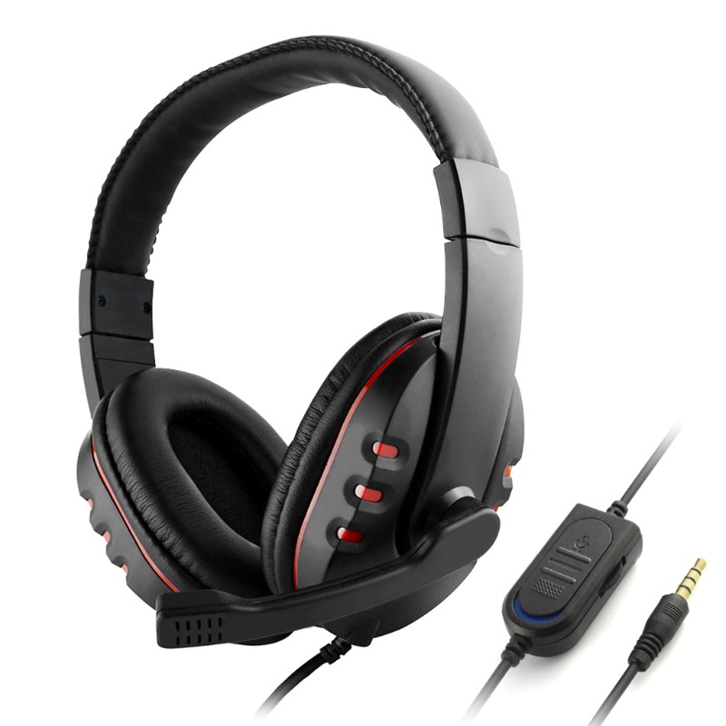 Tai Nghe Trùm Đầu Chơi Game Có Dây 3.5mm Âm Thanh Stereo Sống Động Cho Ps4 Pc