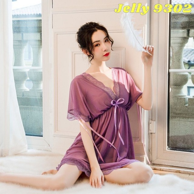 [QUÀ TẶNG] Váy Ngủ Sexy Mỏng Cổ Chữ V Thắt Nơ Cao Cấp Gợi Cảm – Đầm Ngủ Xuyên Thấu Mềm Mại, Mỏng Nhẹ Phong Cách Hàn Quốc