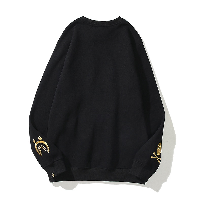 Bape Thời Trang In Áo Len Cotton Unisex