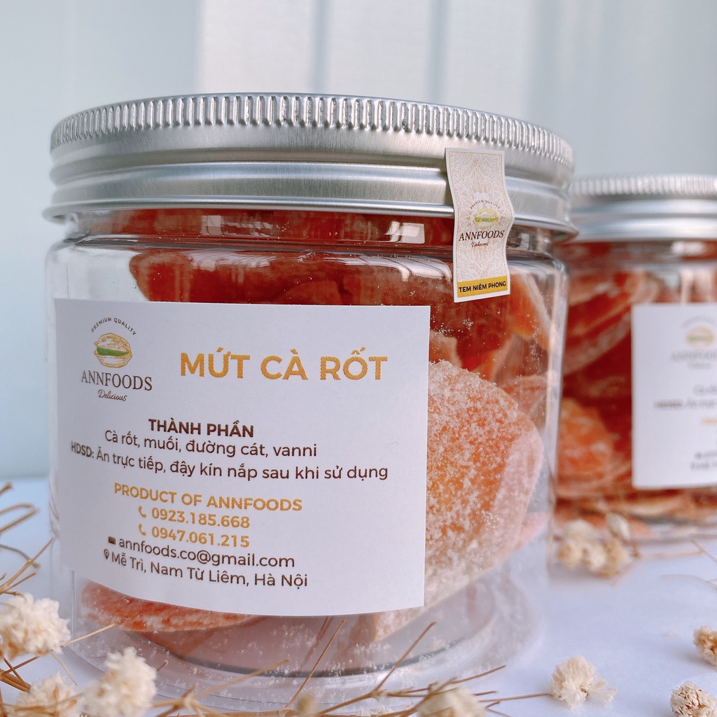 Mứt Cà Rốt Sấy Khô Mứt Cà Rốt Dẻo Siêu Thơm Ngon Nhà Làm Không Chất Bảo Quản - Annfoods