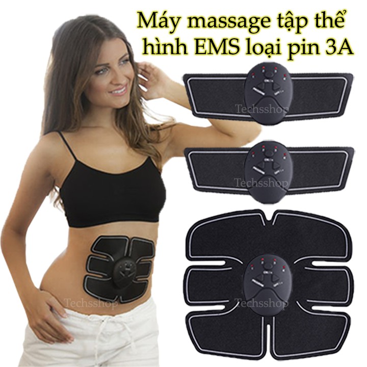 Máy Massage Tập Cơ Bụng 6 Múi Ems Beauty Body Sử Dụng Pin AAA