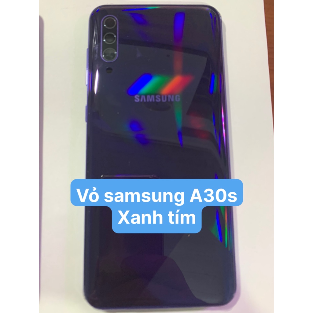 Bộ vỏ diên thoại zin hãng samsung A30s gồm Lưng, xương, sườn, phím bấm và kính camera