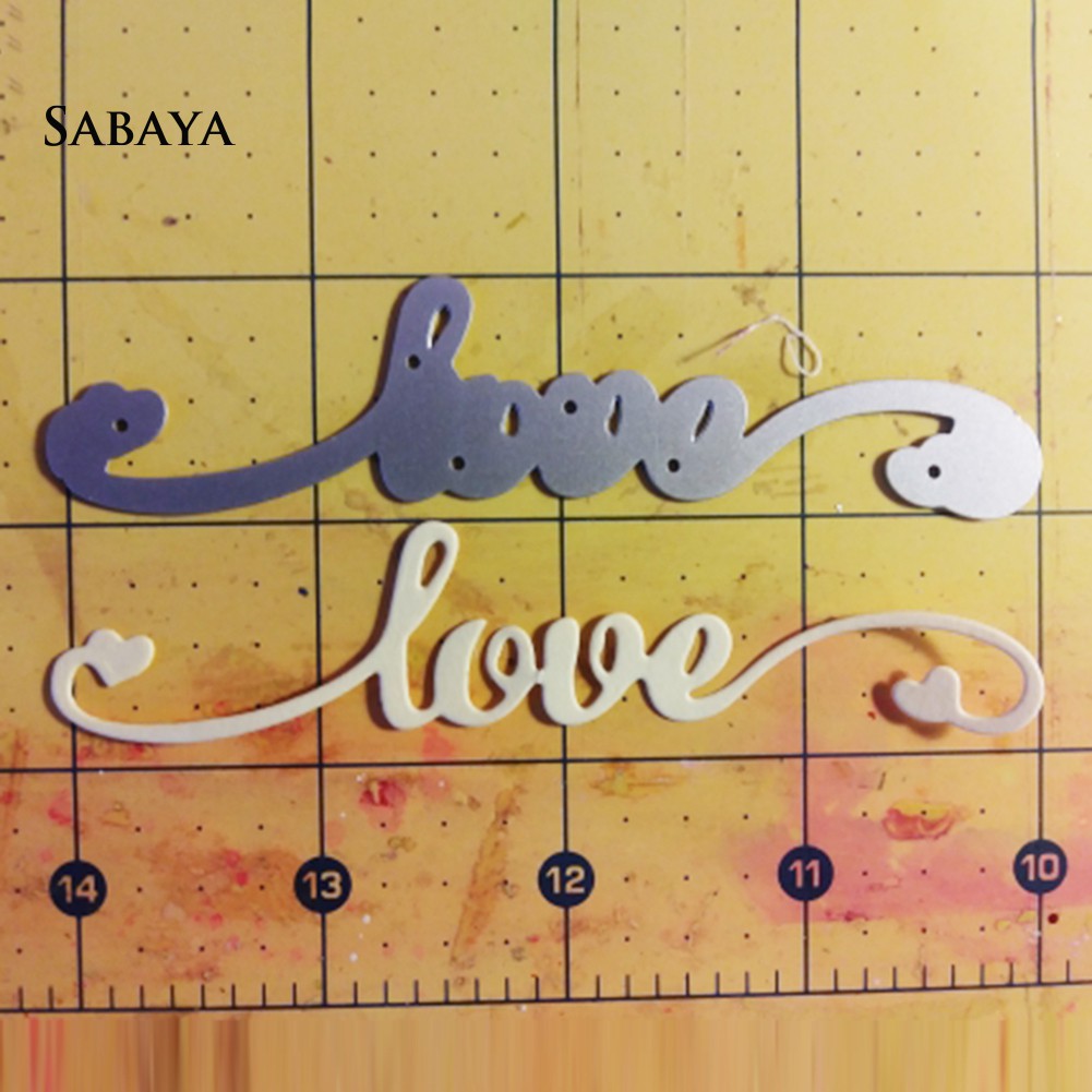 Khuôn Cắt Giấy Bằng Thép Cacbon Hình Chữ Love Cách Điệu Trang Trí Thiệp DIY
