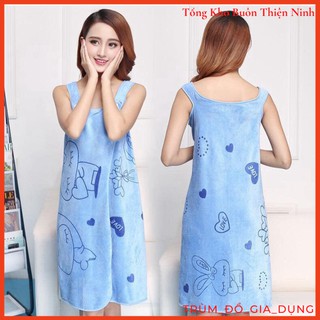 Khăn tắm choàng 2 trong 1 cotton mềm mịn