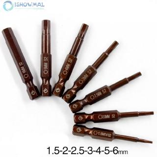 Đầu Tua Vít Lục Giác 1.5-6mm Màu Đỏ Đậm Hrc59-61
