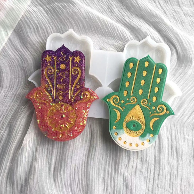 Khuôn Silicone Làm Khay Resin Epoxy Hình Bàn Tay Hamsa DIY