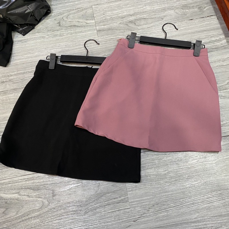 Chân váy Da chữ A lưng cao có quần trong | BigBuy360 - bigbuy360.vn