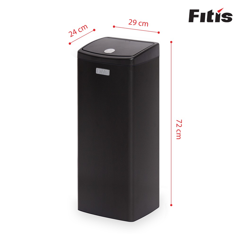 Thùng rác Fitis Premium - Nhấn vuông lớn - 22L