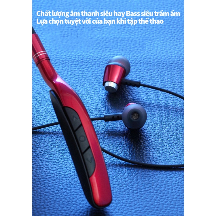 Tai nghe thể thao bluetooth 5.0 PIN TRÂU D01 - HÀNG NHẬP KHẨU