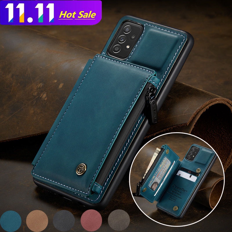 Ốp Điện Thoại Da Kèm Ngăn Đựng Thẻ Khóa Từ Tính Cho Samsung A72 A52 A71 A51 4G Samsung Note 20 Ultra Note 10 Pro Note 9 Samsung A21S