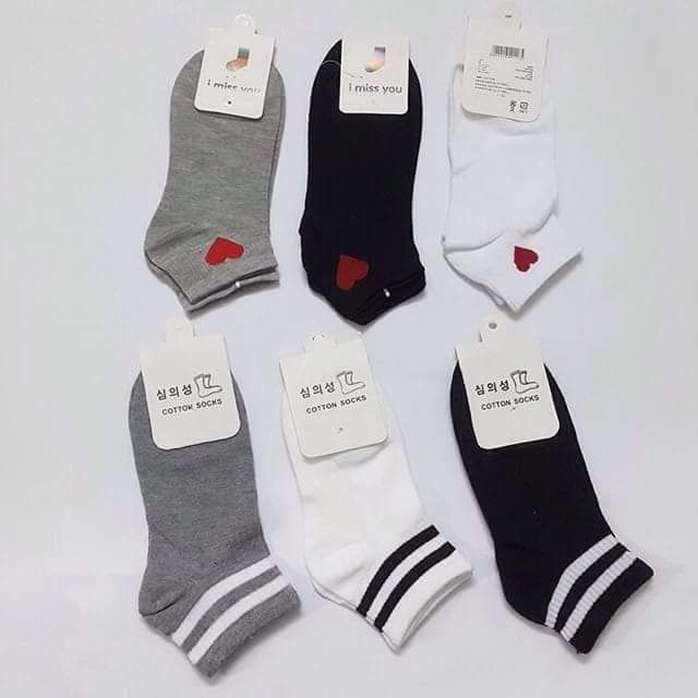 Combo 5 đôi tất thể thao đen trắng