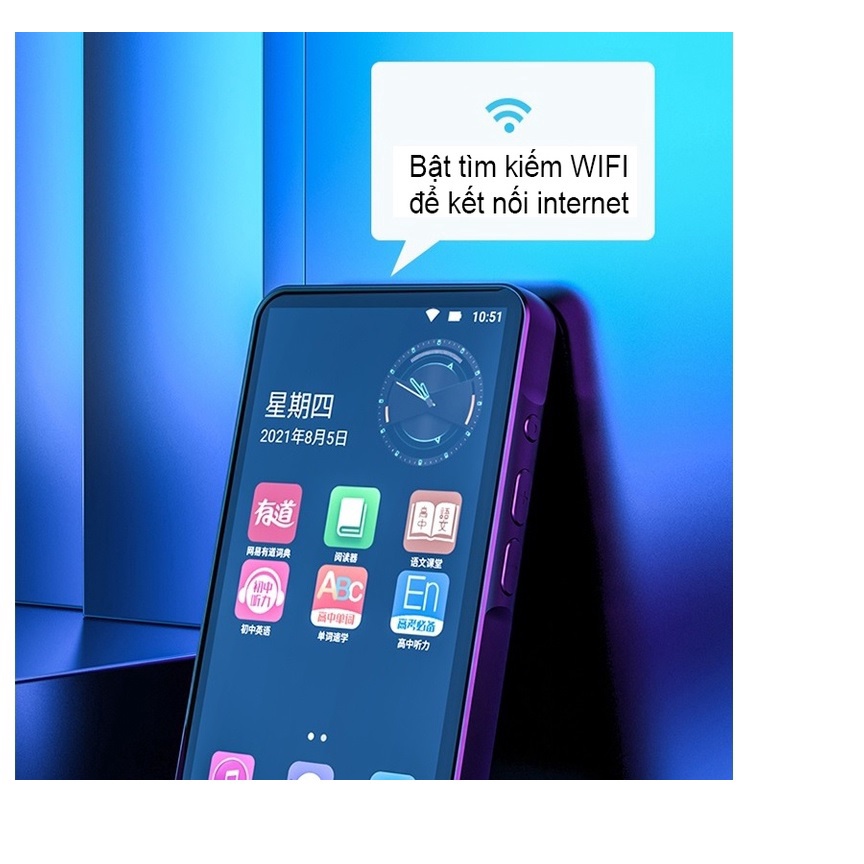 (Hỗ trợ Tiếng Việt) Máy Nghe Nhạc Android MP4 Màn Hình Cảm Ứng 4.5 Inch Bluetooth WiFi Ruizu H5 Bộ Nhớ Trong 16GB